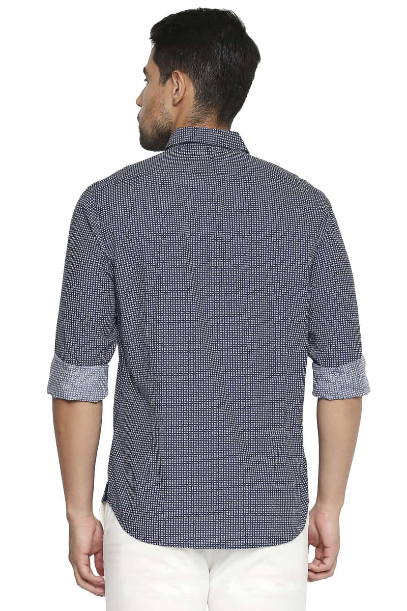 BASICS SLIM FIT PRINTED SHIRT