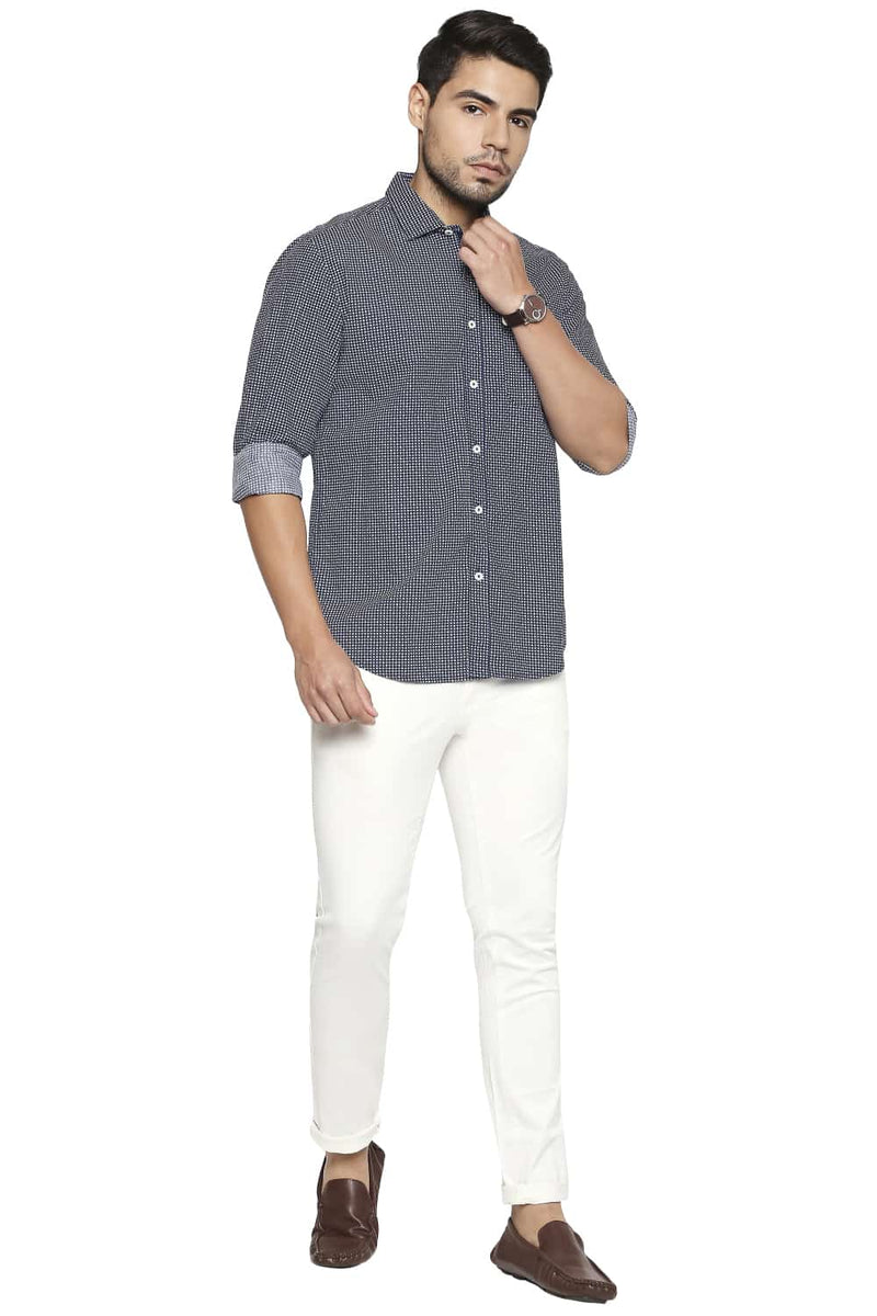 BASICS SLIM FIT PRINTED SHIRT