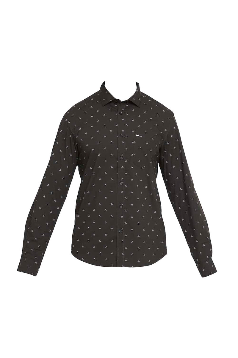 BASICS SLIM FIT PRINTED SHIRT