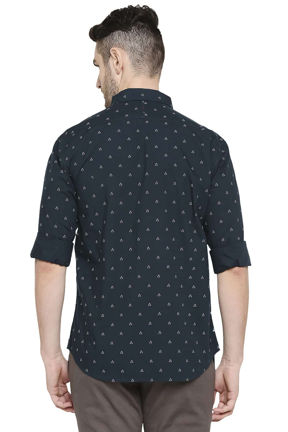 BASICS SLIM FIT PRINTED SHIRT