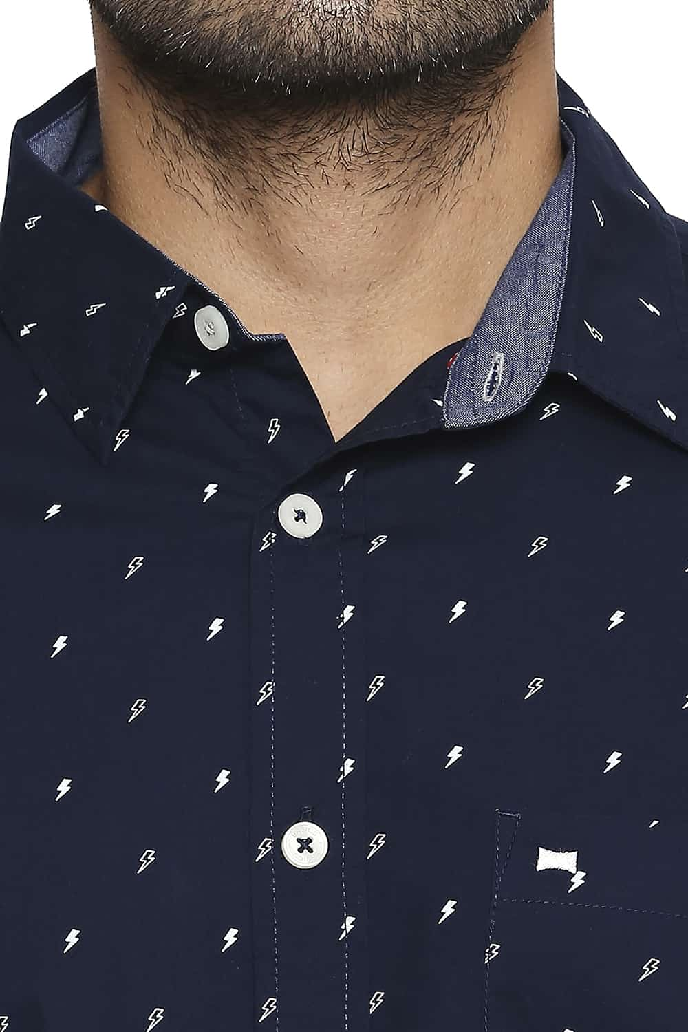 BASICS SLIM FIT PRINTED SHIRT