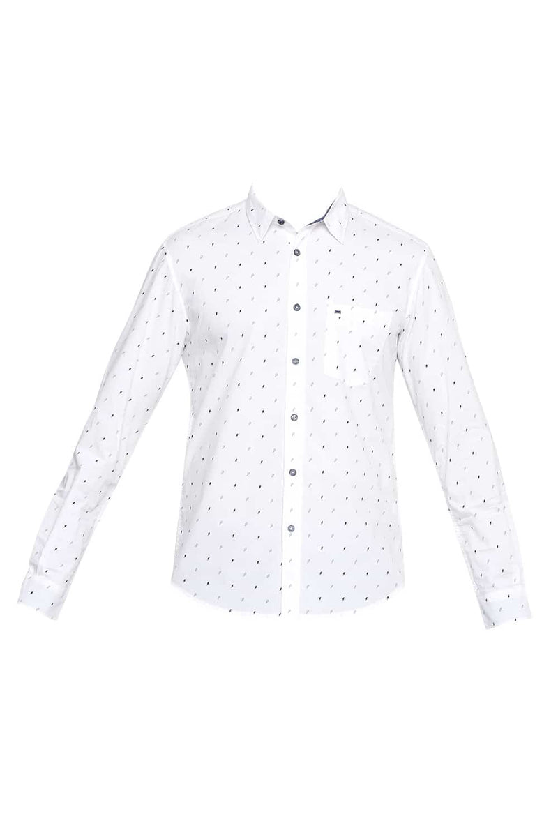 BASICS SLIM FIT PRINTED SHIRT