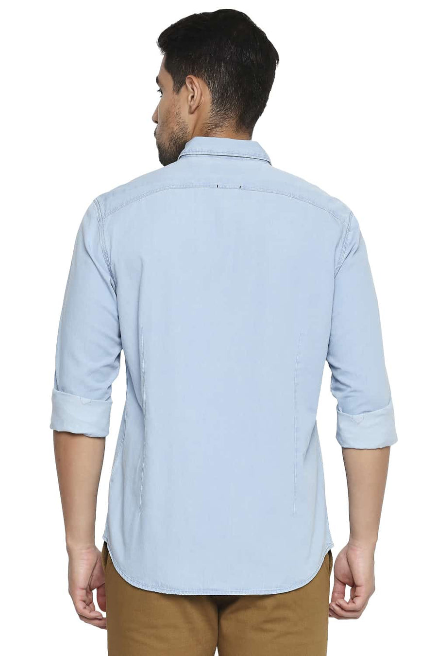 BASICS SLIM FIT SPACE NAVY INDIGO SHIRT