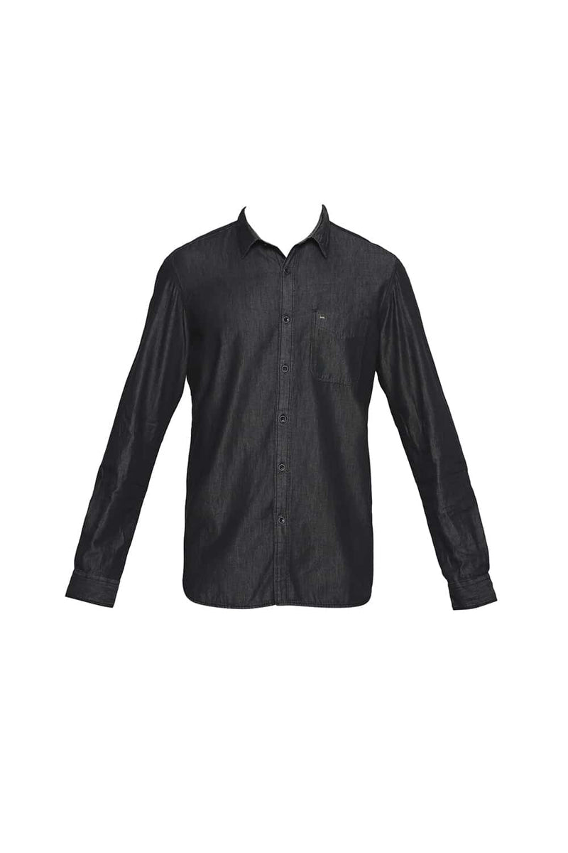 BASICS SLIM FIT INDIGO SHIRT