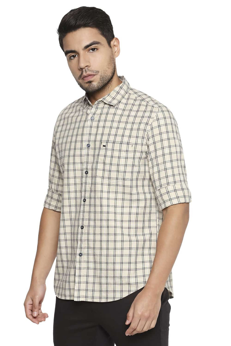 BASICS SLIM FIT CHECKS SHIRT