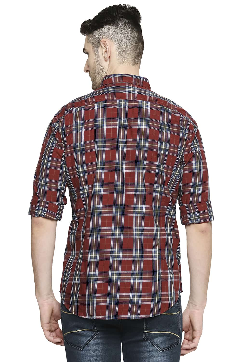 BASICS SLIM FIT CHECKS SHIRT