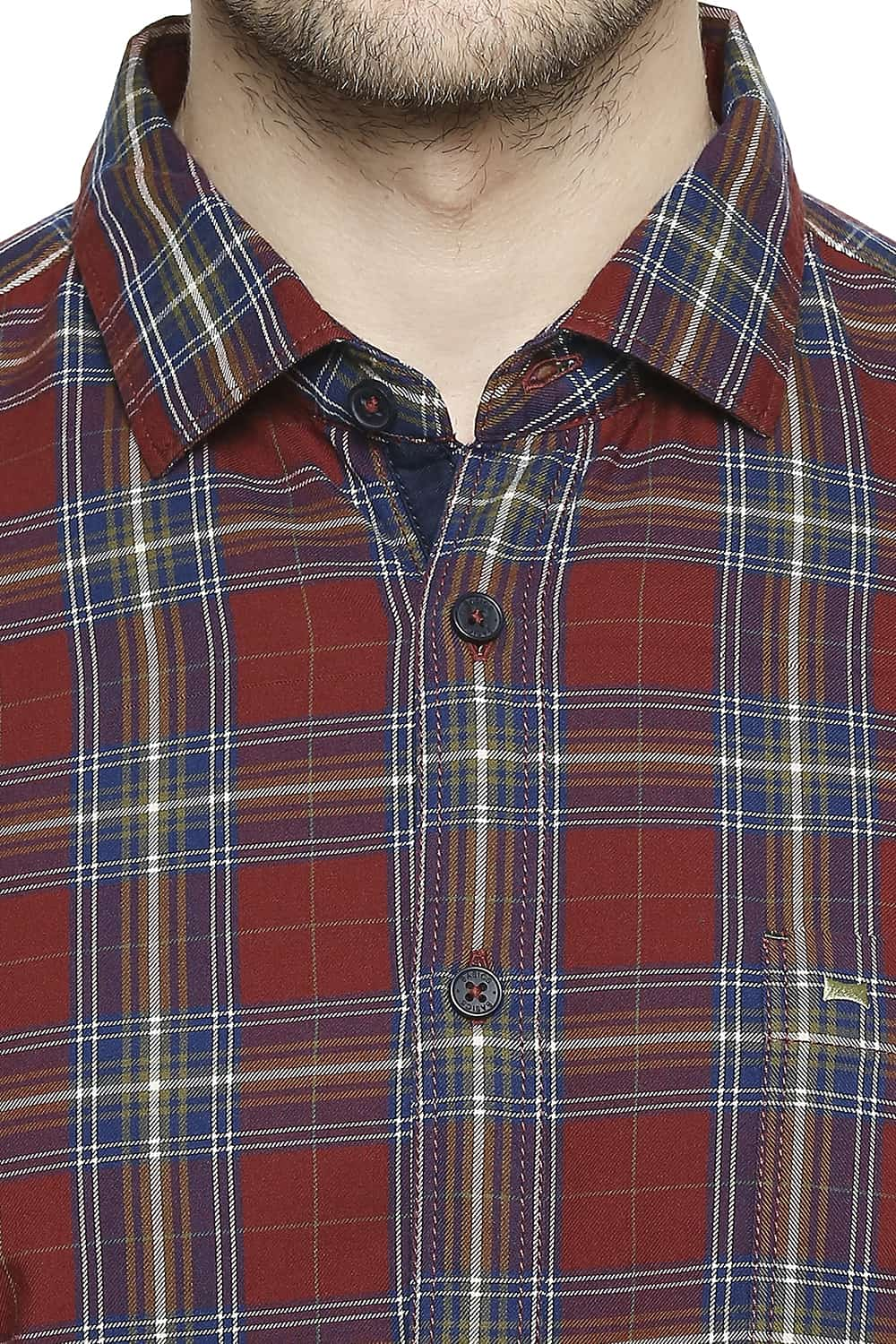 BASICS SLIM FIT CHECKS SHIRT