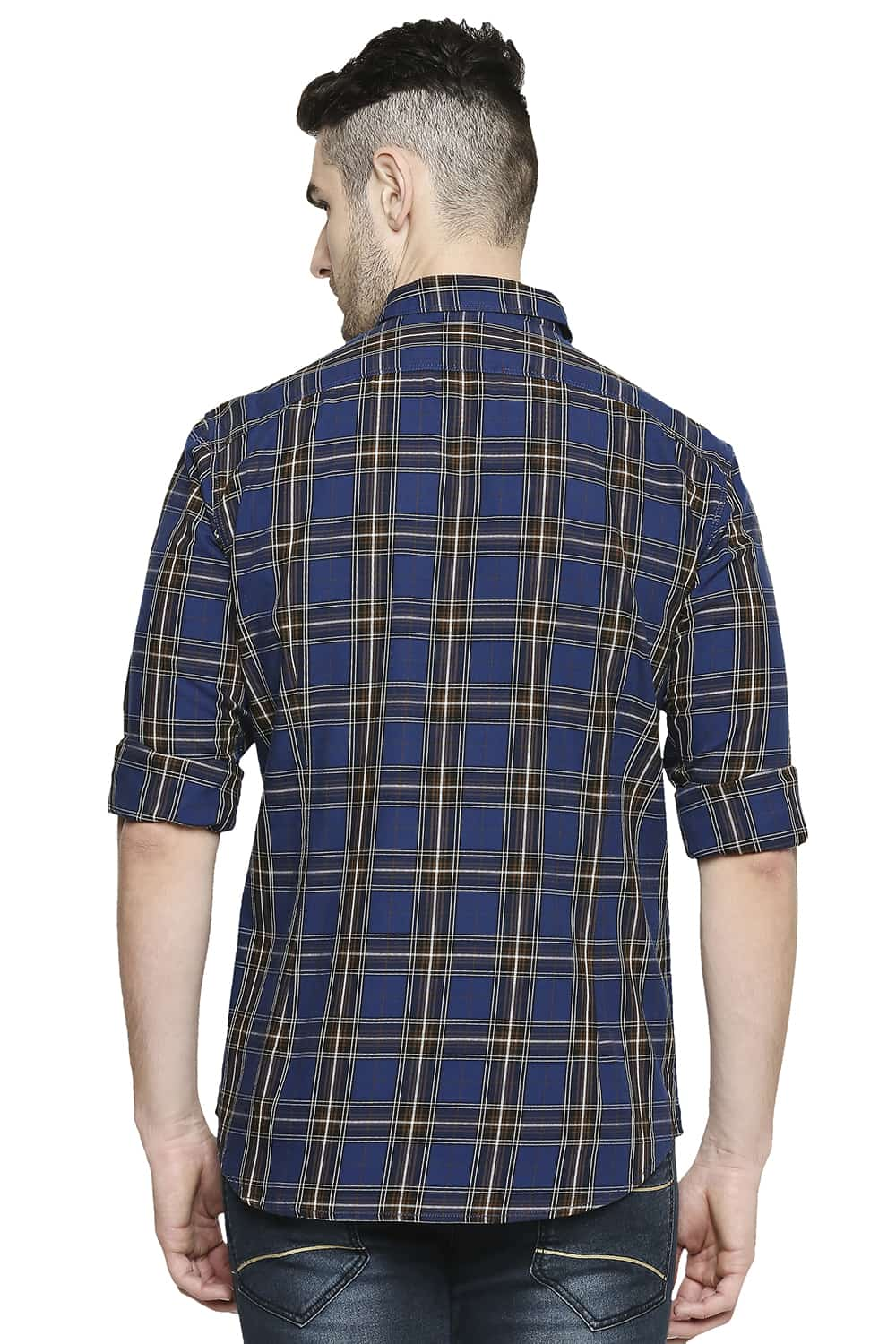 BASICS SLIM FIT CHECKS SHIRT