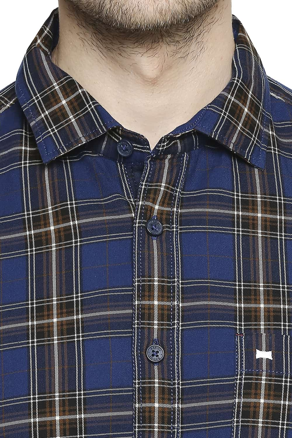 BASICS SLIM FIT CHECKS SHIRT