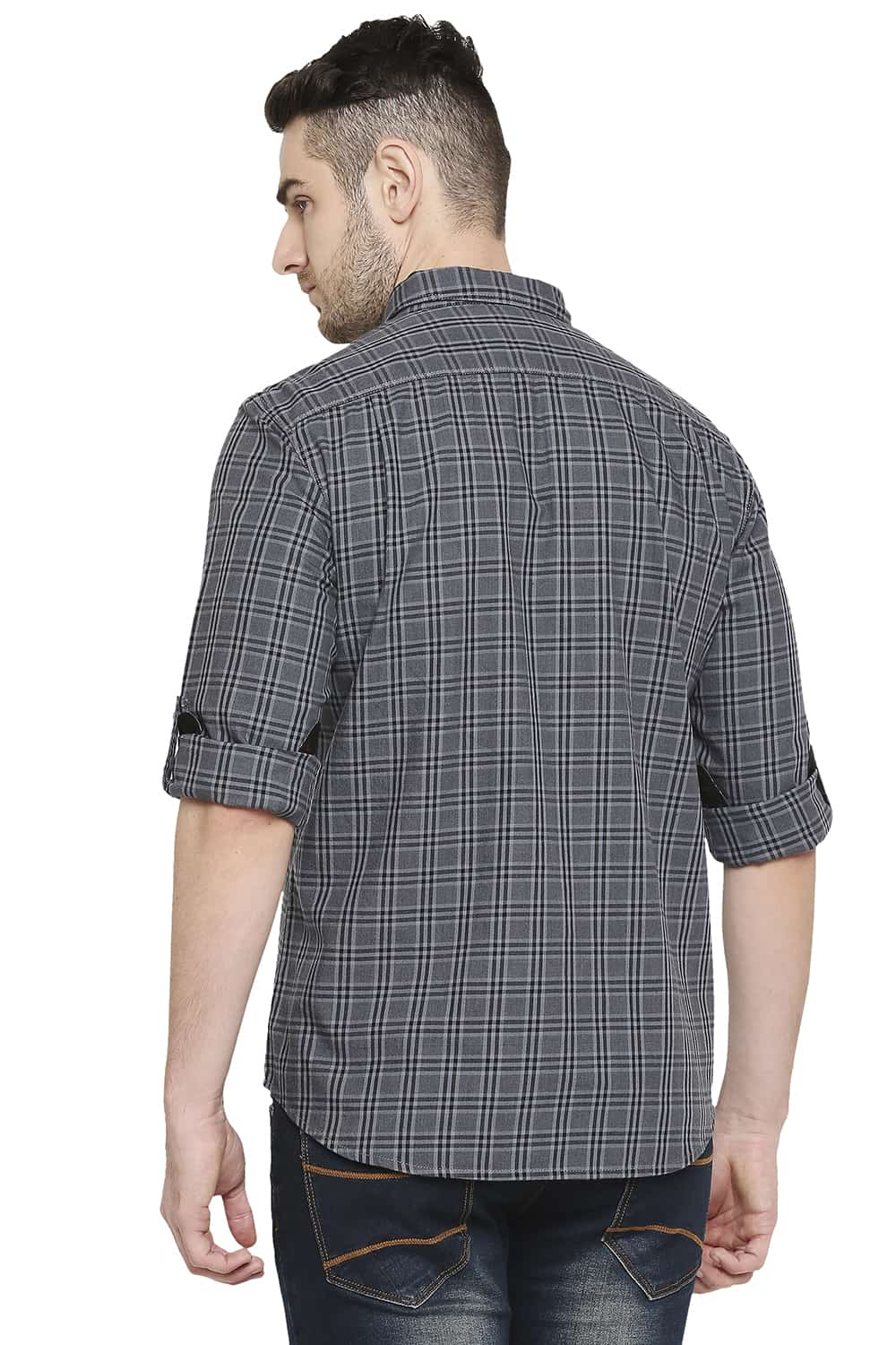 BASICS SLIM FIT CHECKS SHIRT