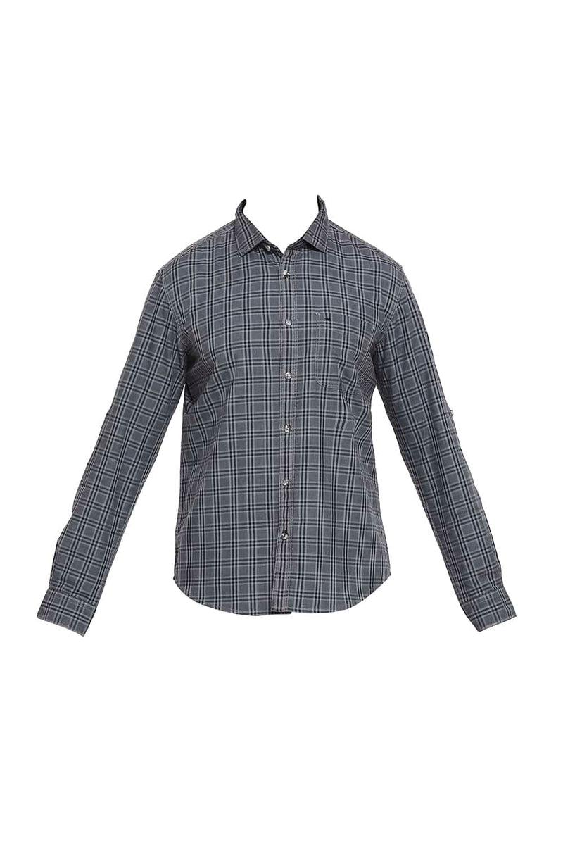 BASICS SLIM FIT CHECKS SHIRT