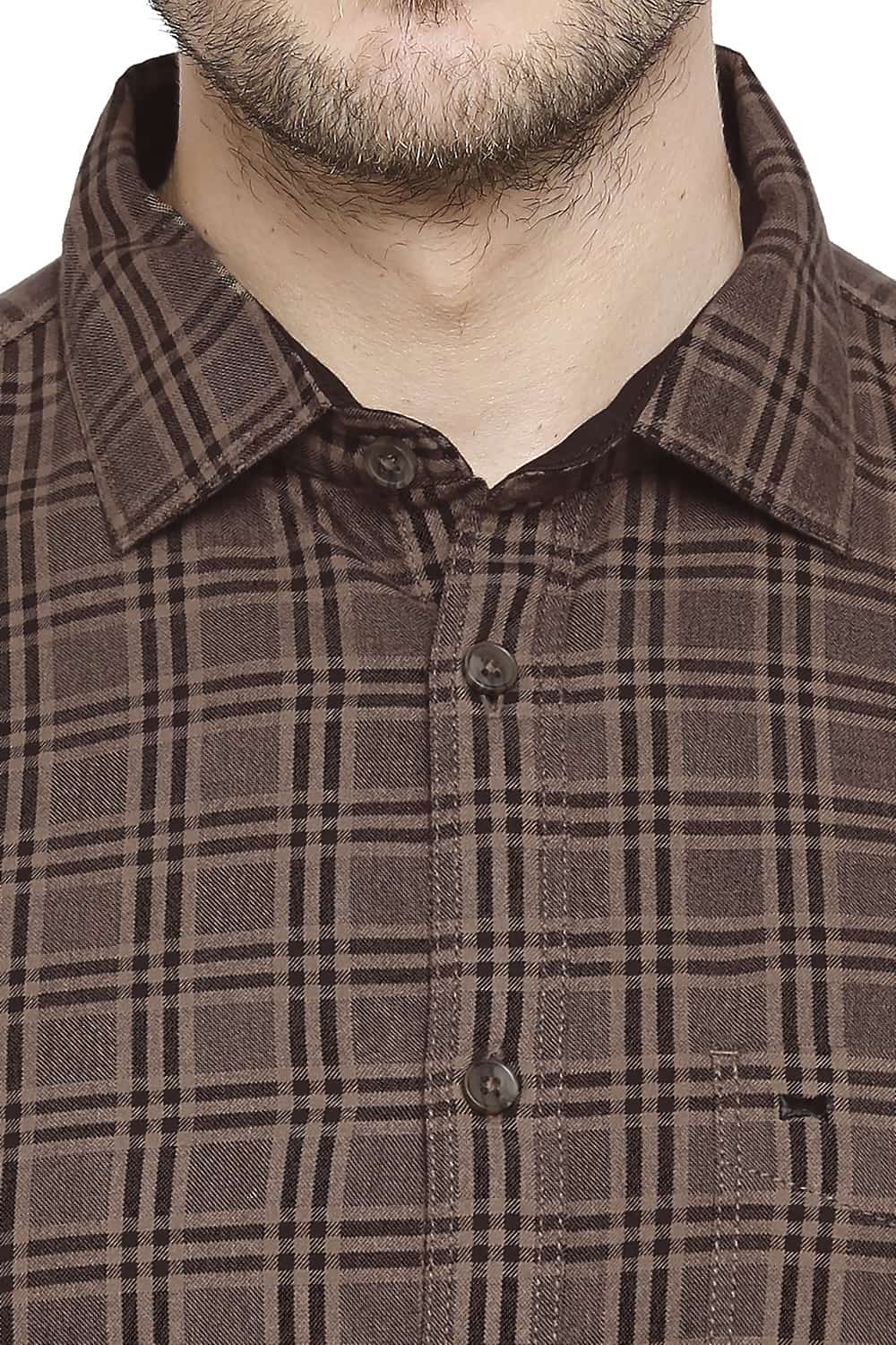 BASICS SLIM FIT CHECKS SHIRT