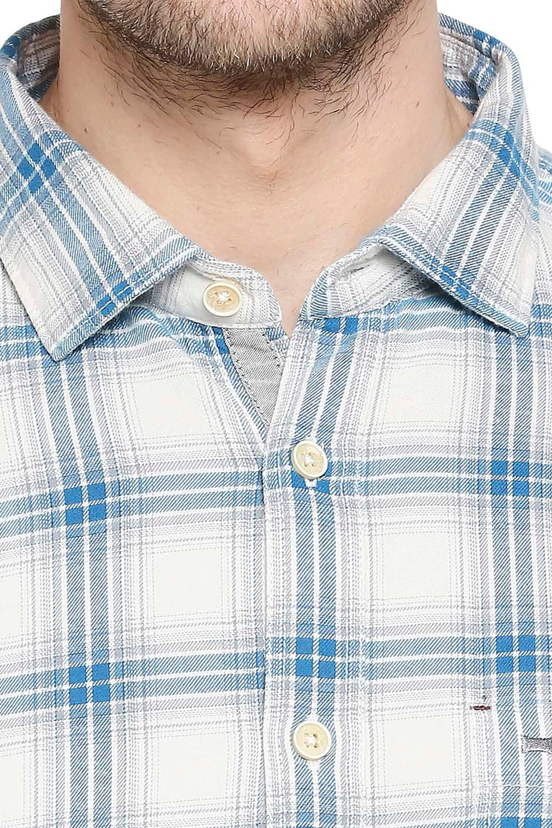 BASICS SLIM FIT CHECKS SHIRT