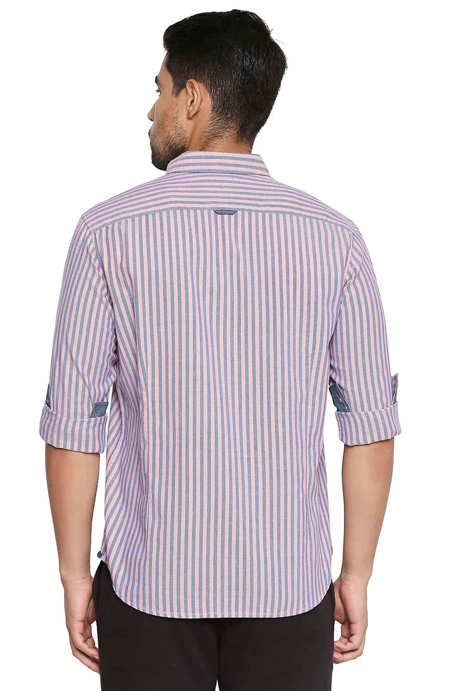 BASICS SLIM FIT QUARTZ PINK STRIPE SHIRT