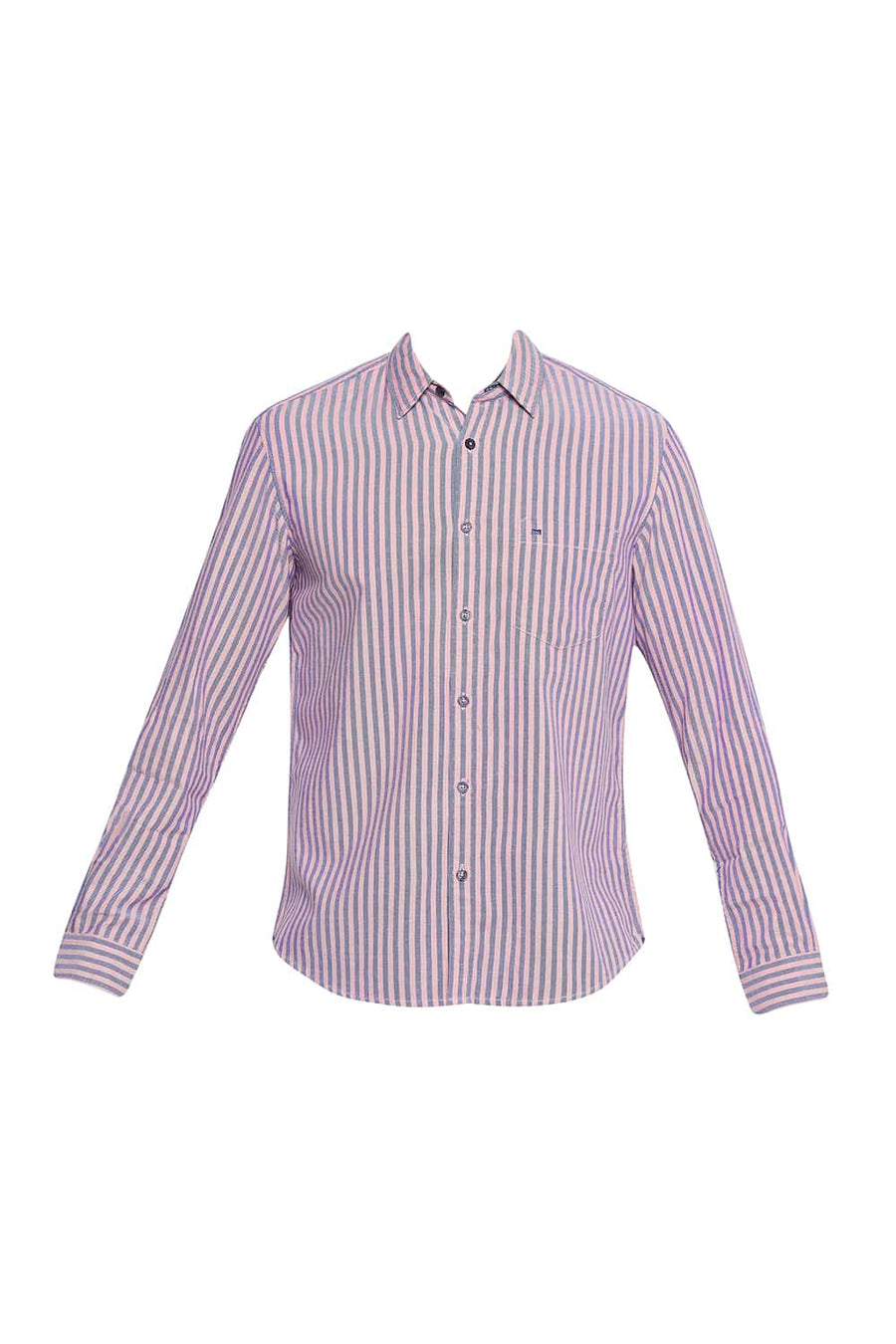 BASICS SLIM FIT QUARTZ PINK STRIPE SHIRT