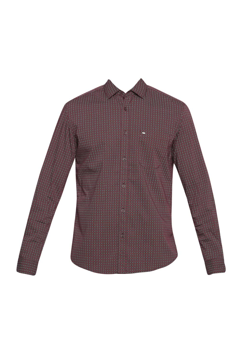 BASICS SLIM FIT PRINTED SHIRT