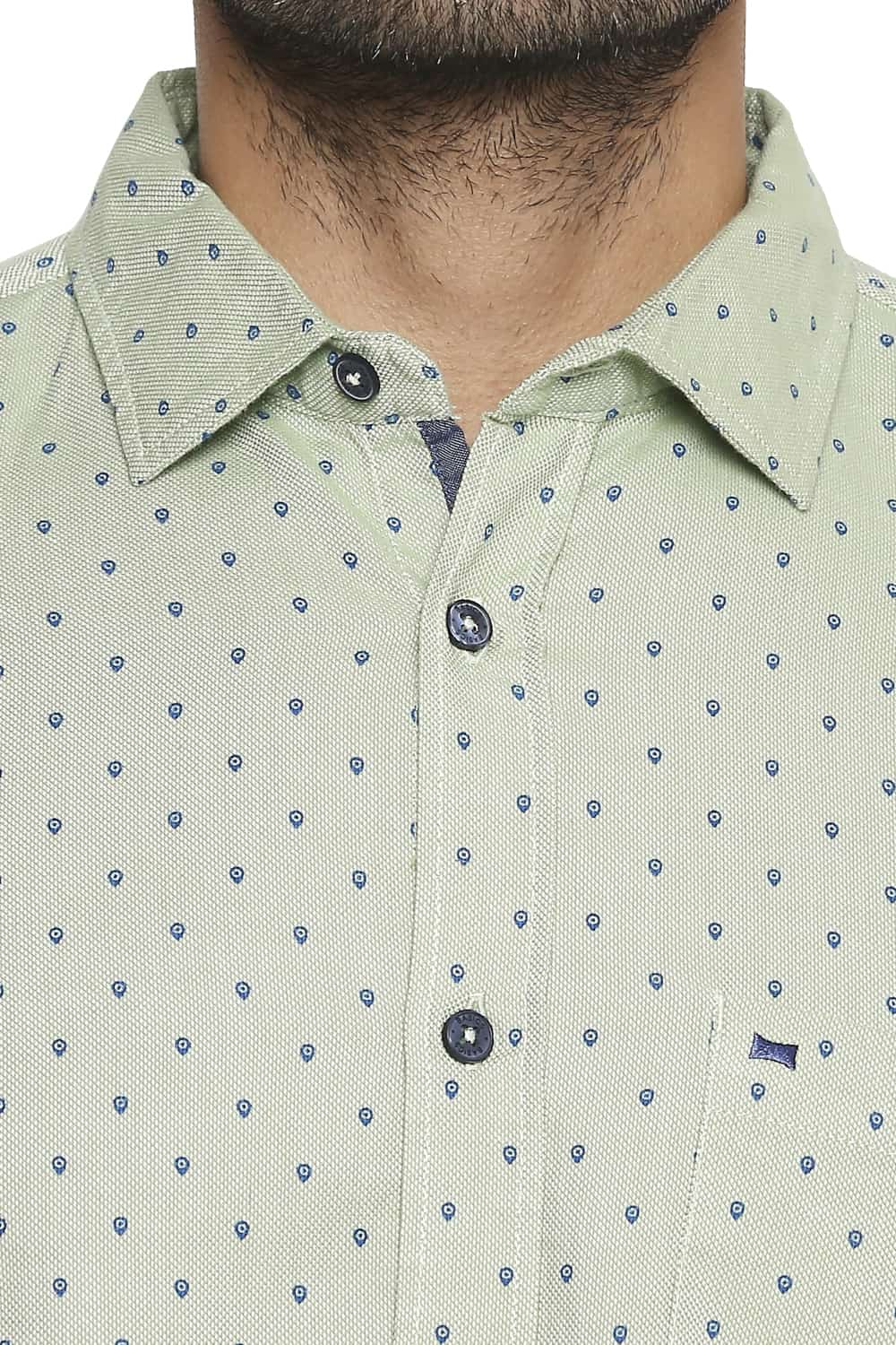 BASICS SLIM FIT PRINTED SHIRT