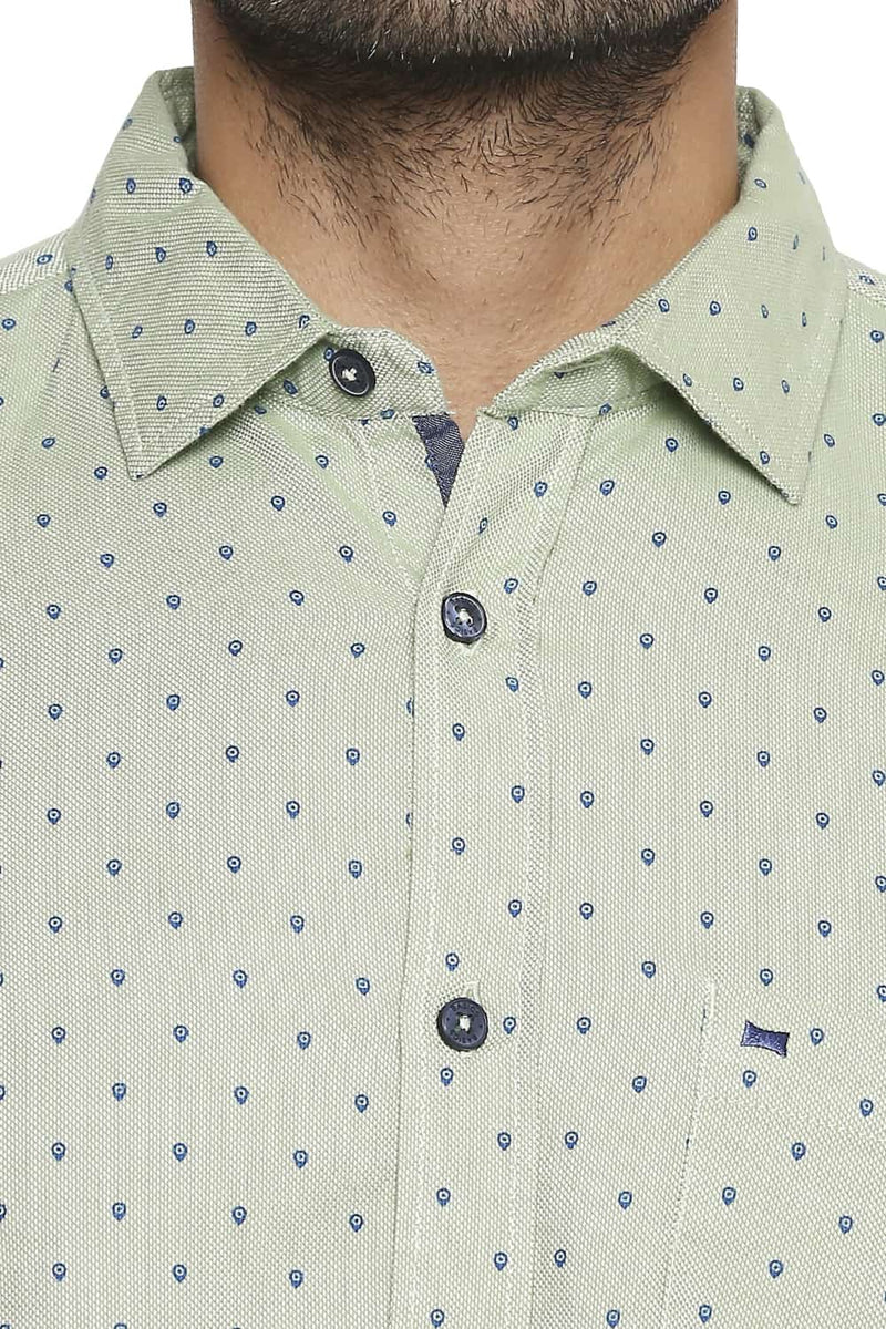 BASICS SLIM FIT PRINTED SHIRT