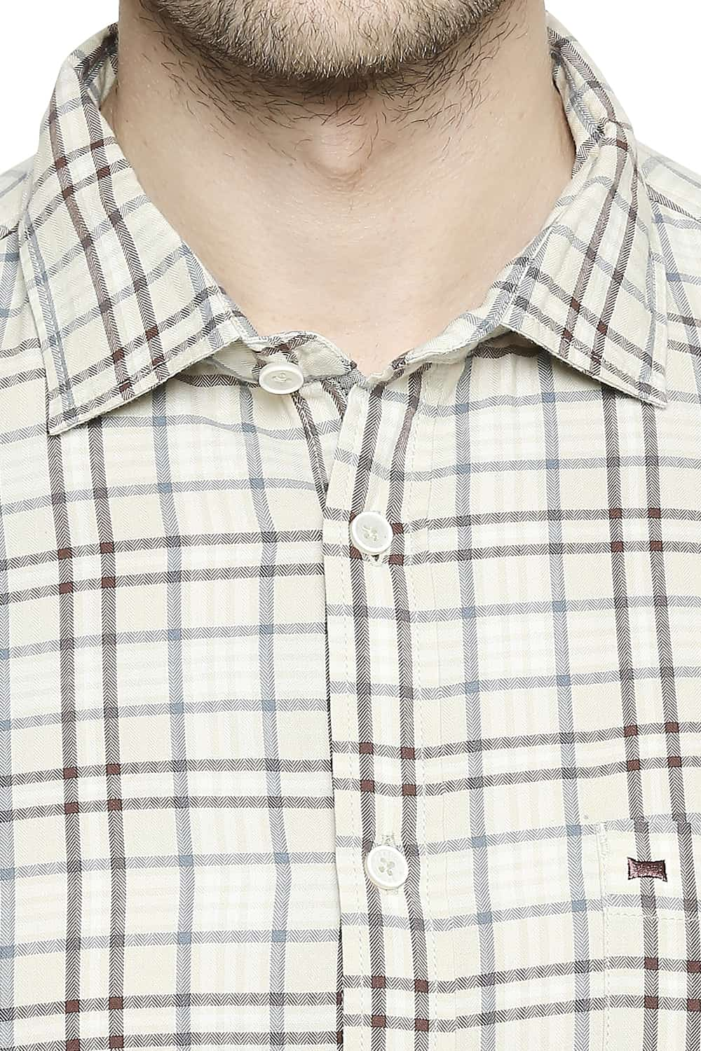 BASICS SLIM FIT CHECKS SHIRT