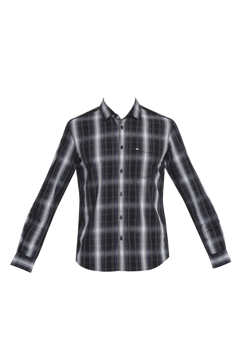 BASICS SLIM FIT CHECKS SHIRT