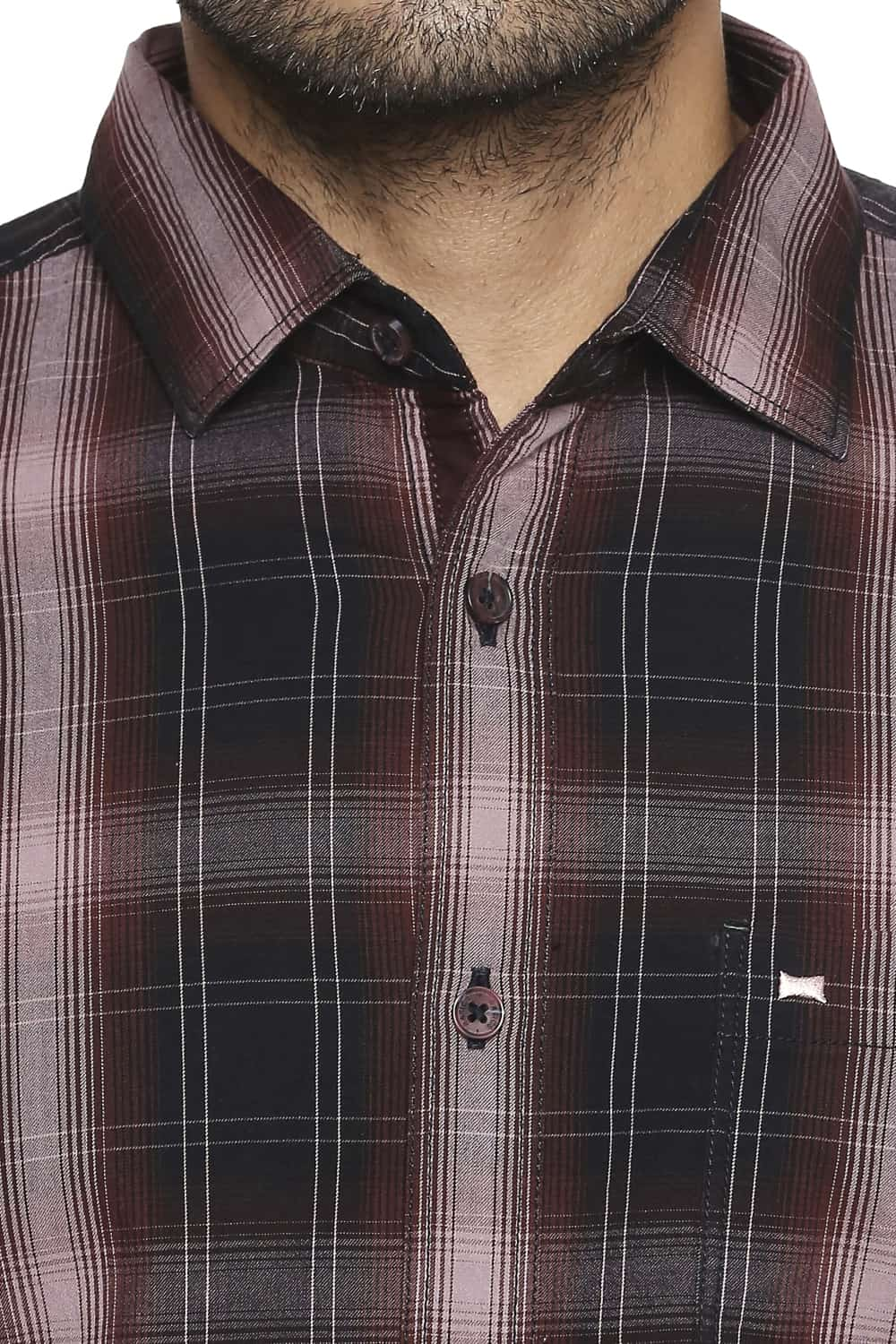 BASICS SLIM FIT CHECKS SHIRT