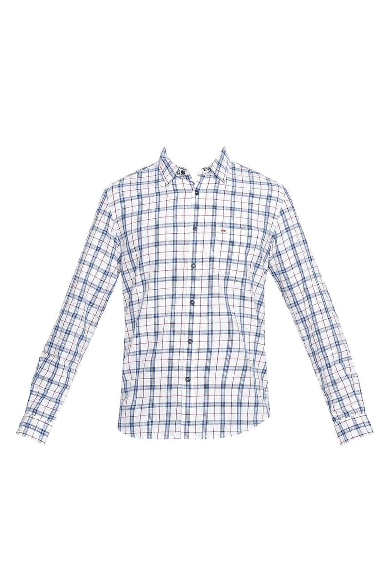 BASICS SLIM FIT CHECKS SHIRT