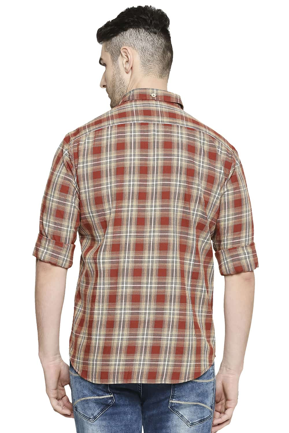 BASICS SLIM FIT CHECKS SHIRT