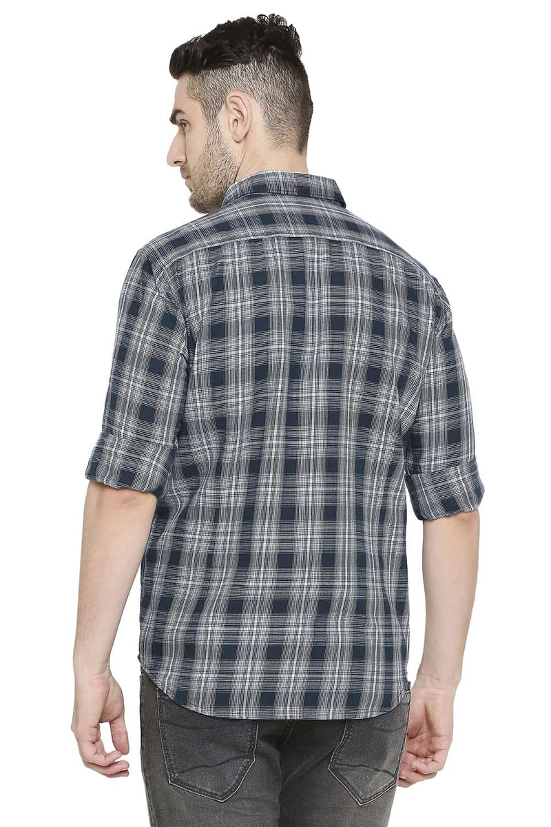 BASICS SLIM FIT CHECKS SHIRT