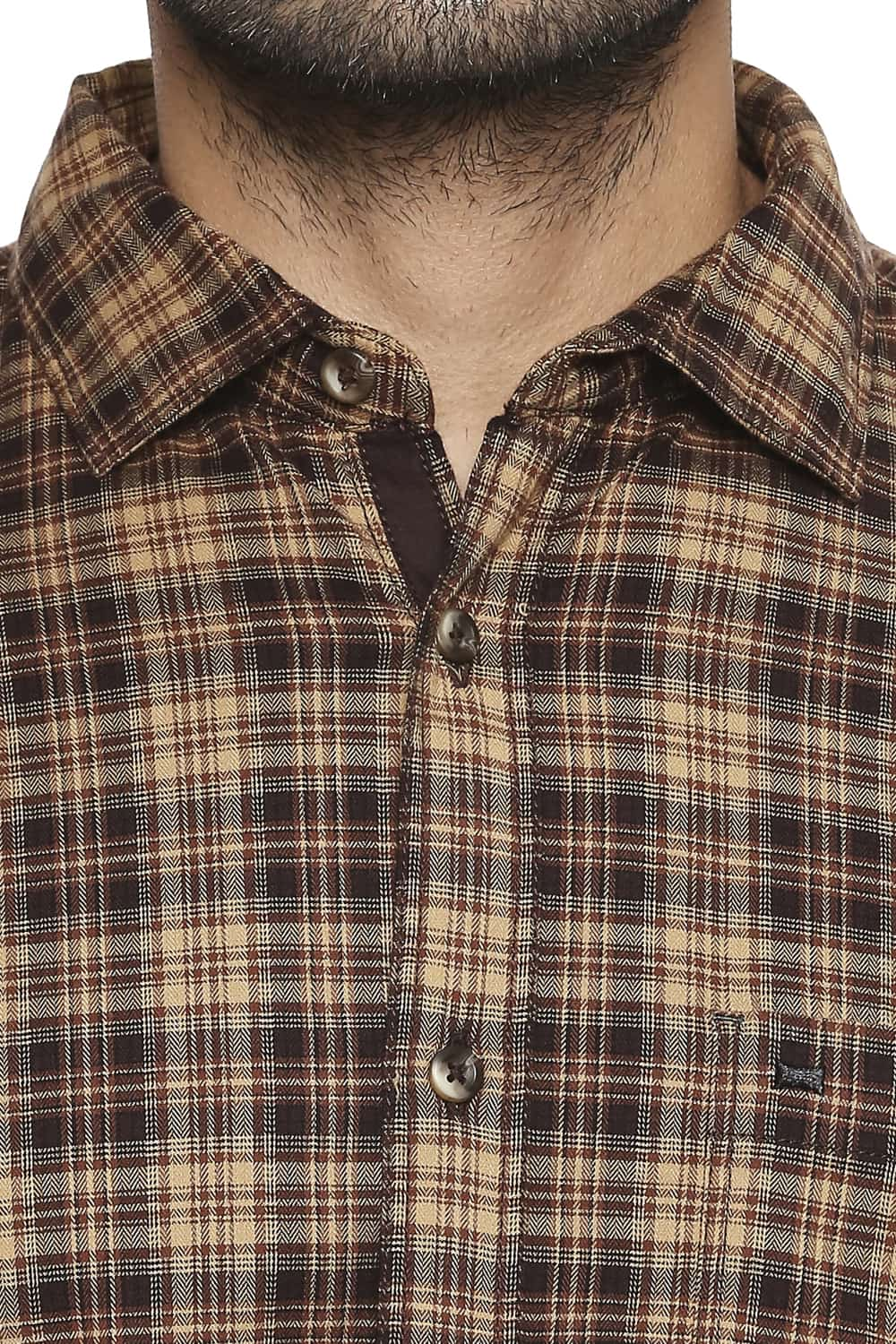 BASICS SLIM FIT CHECKS SHIRT