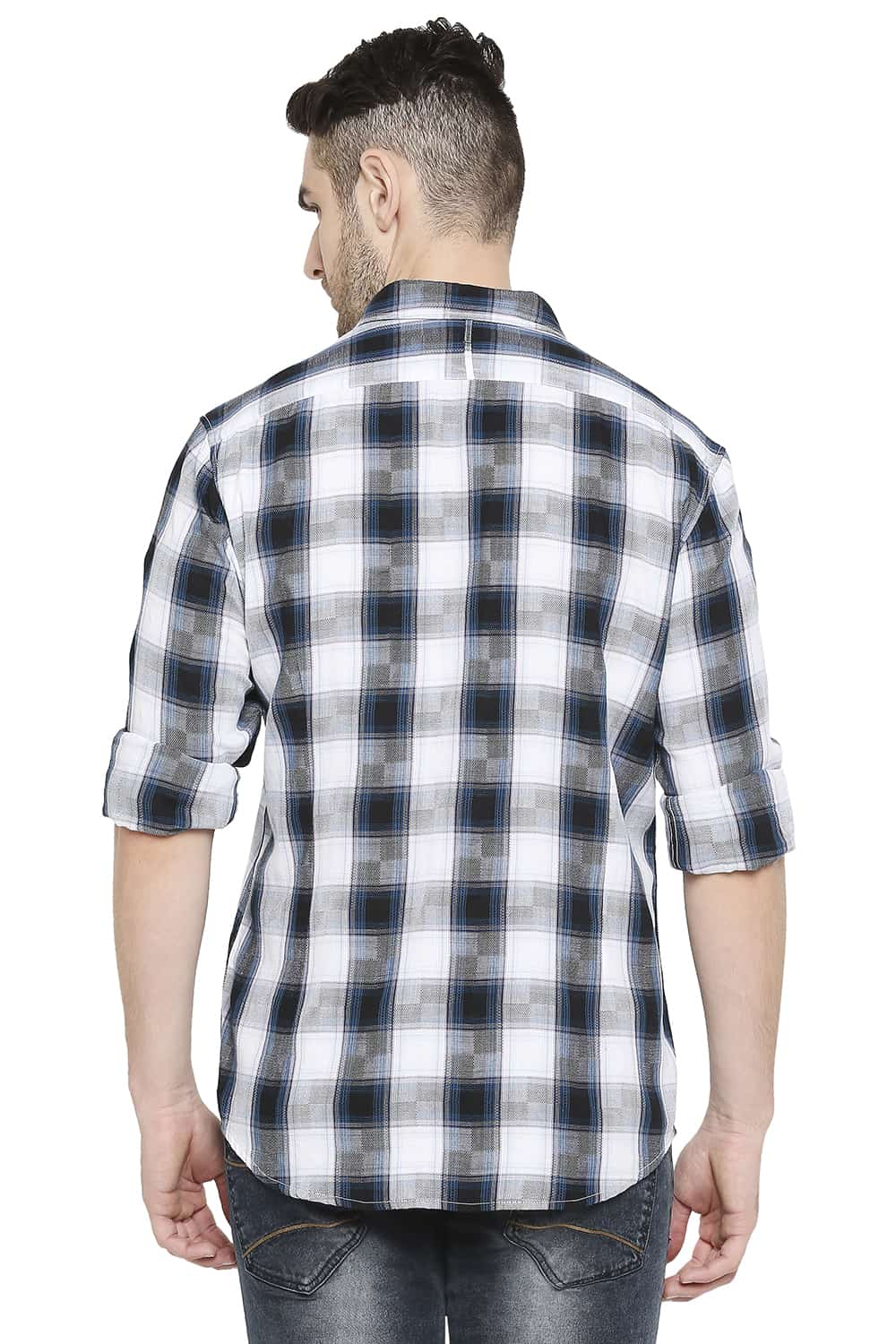 BASICS SLIM FIT CHECKS SHIRT