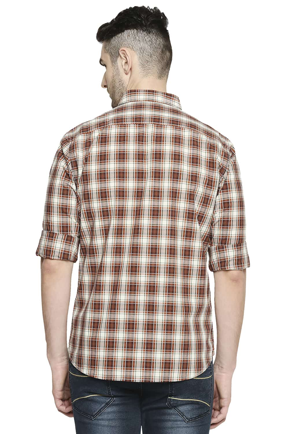 BASICS SLIM FIT CHECKS SHIRT