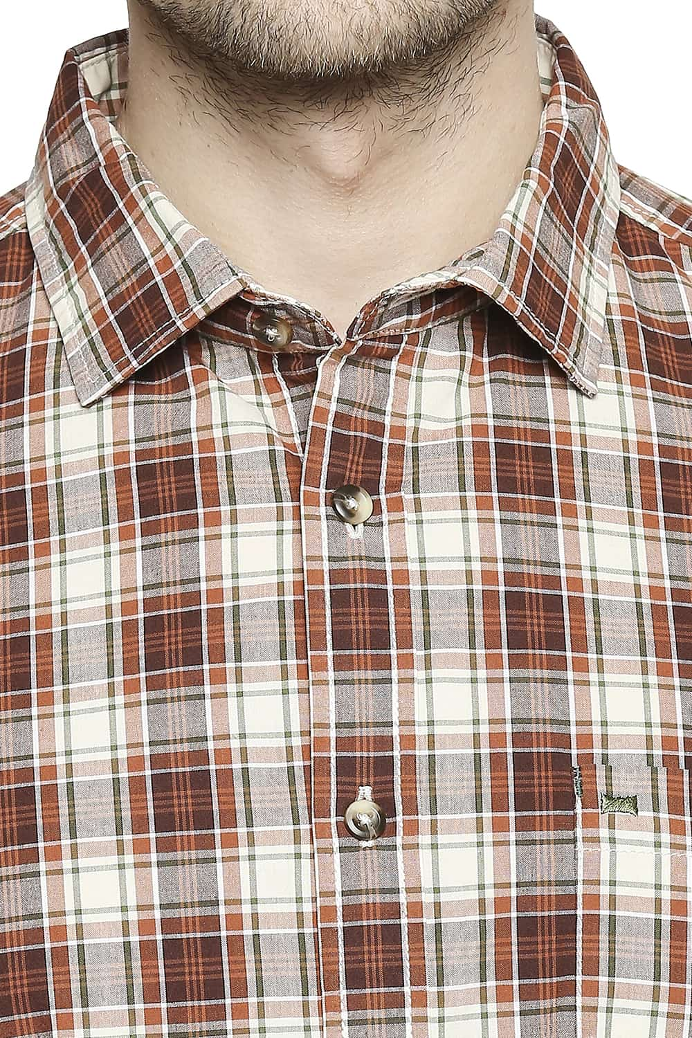 BASICS SLIM FIT CHECKS SHIRT