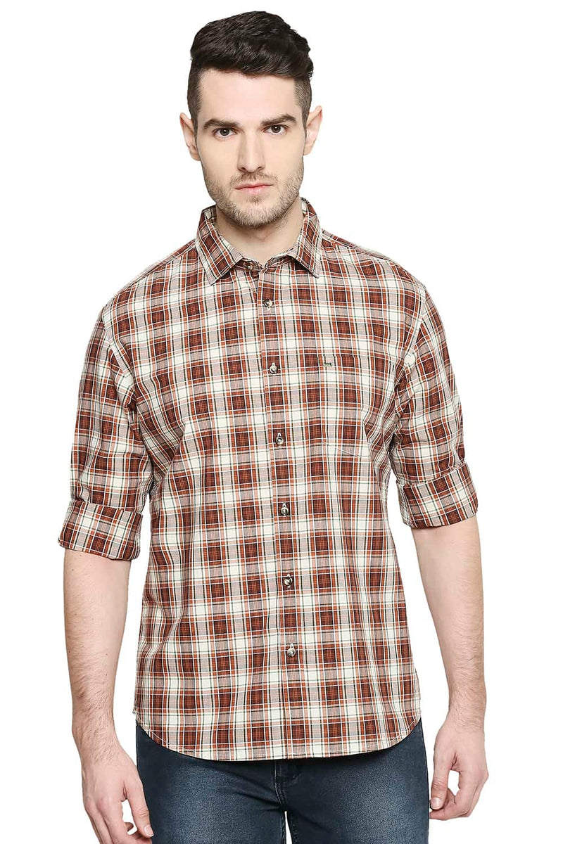 BASICS SLIM FIT CHECKS SHIRT