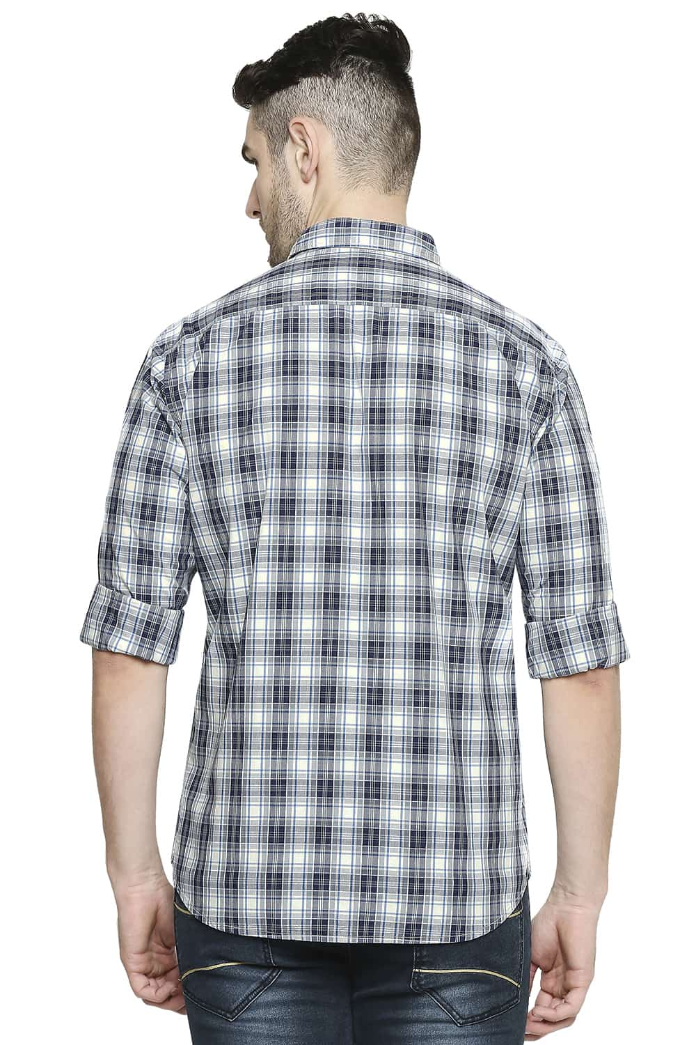 BASICS SLIM FIT CHECKS SHIRT