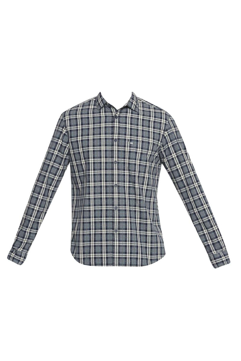 BASICS SLIM FIT CHECKS SHIRT