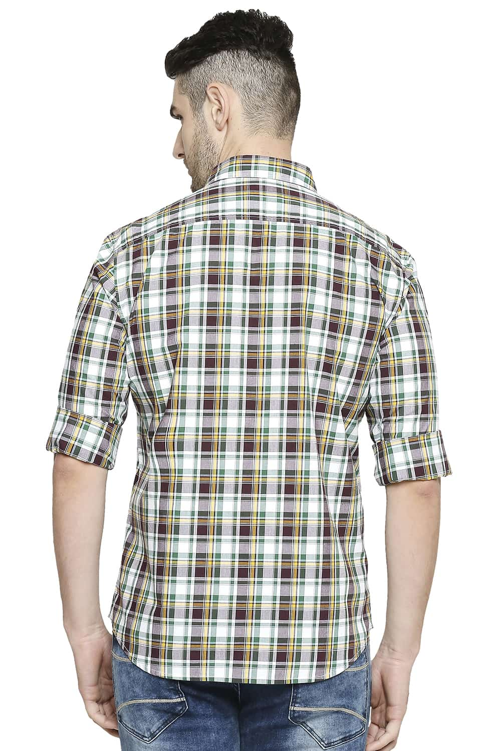 BASICS SLIM FIT CHECKS SHIRT