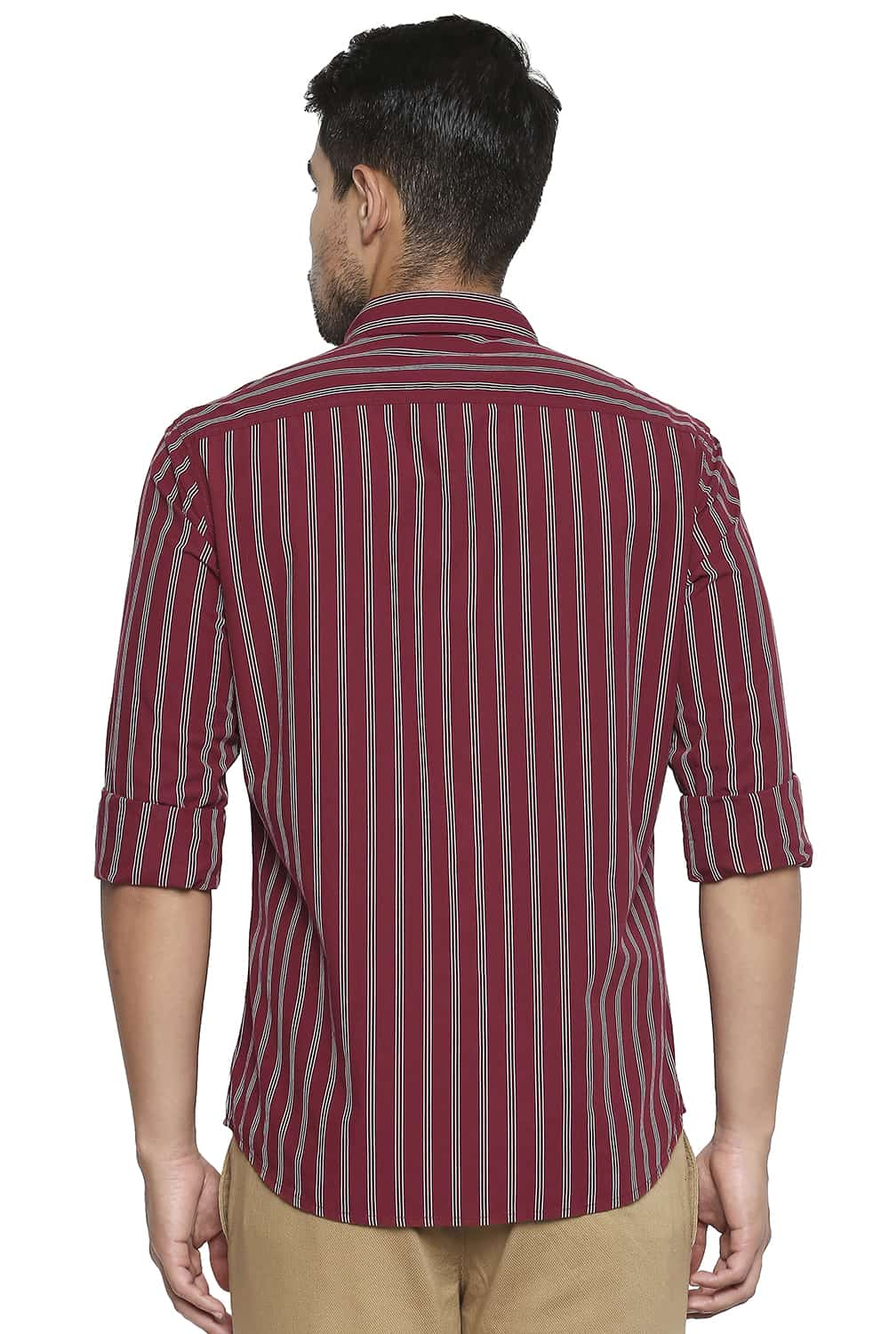 BASICS SLIM FIT STRIPE SHIRT