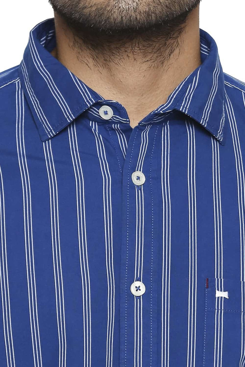 BASICS SLIM FIT STRIPE SHIRT