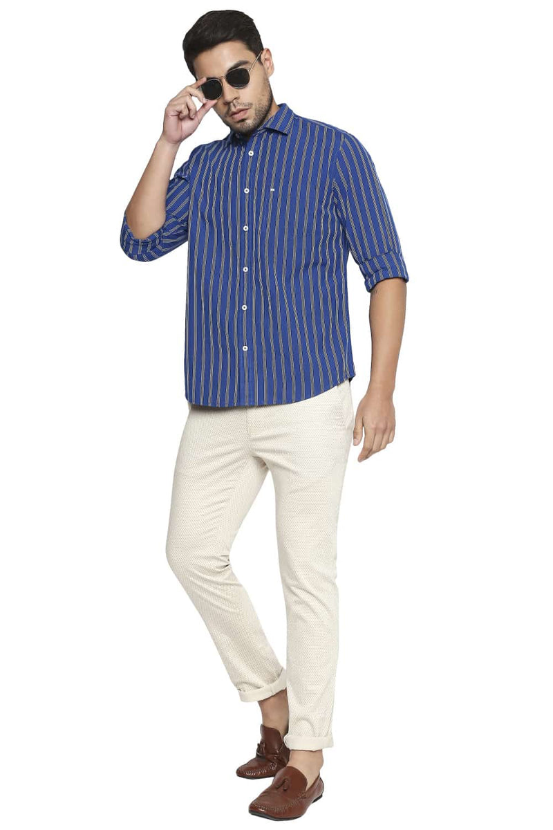 BASICS SLIM FIT STRIPE SHIRT