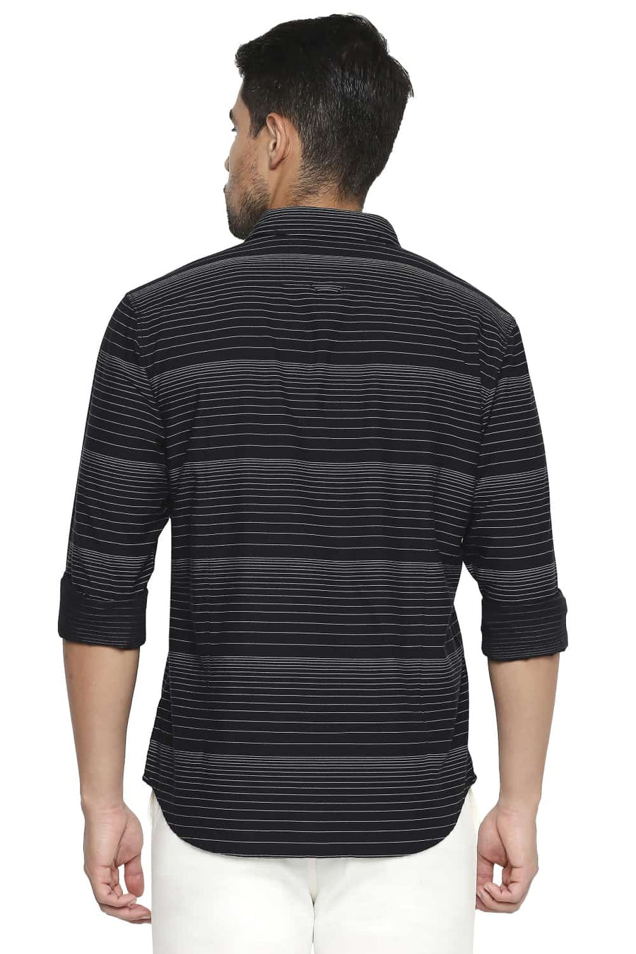 BASICS SLIM FIT PIRATE BLACK STRIPE SHIRT