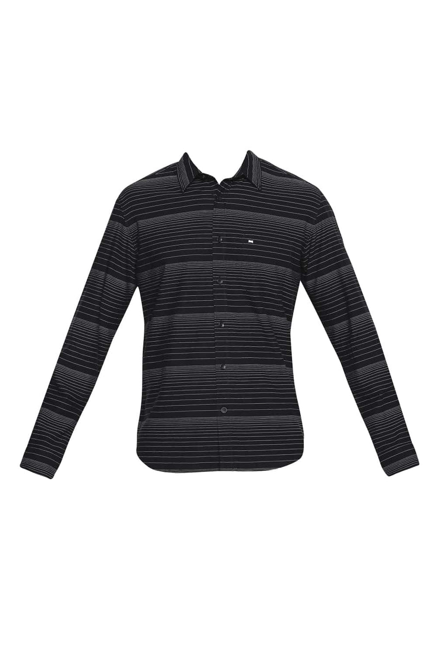 BASICS SLIM FIT PIRATE BLACK STRIPE SHIRT