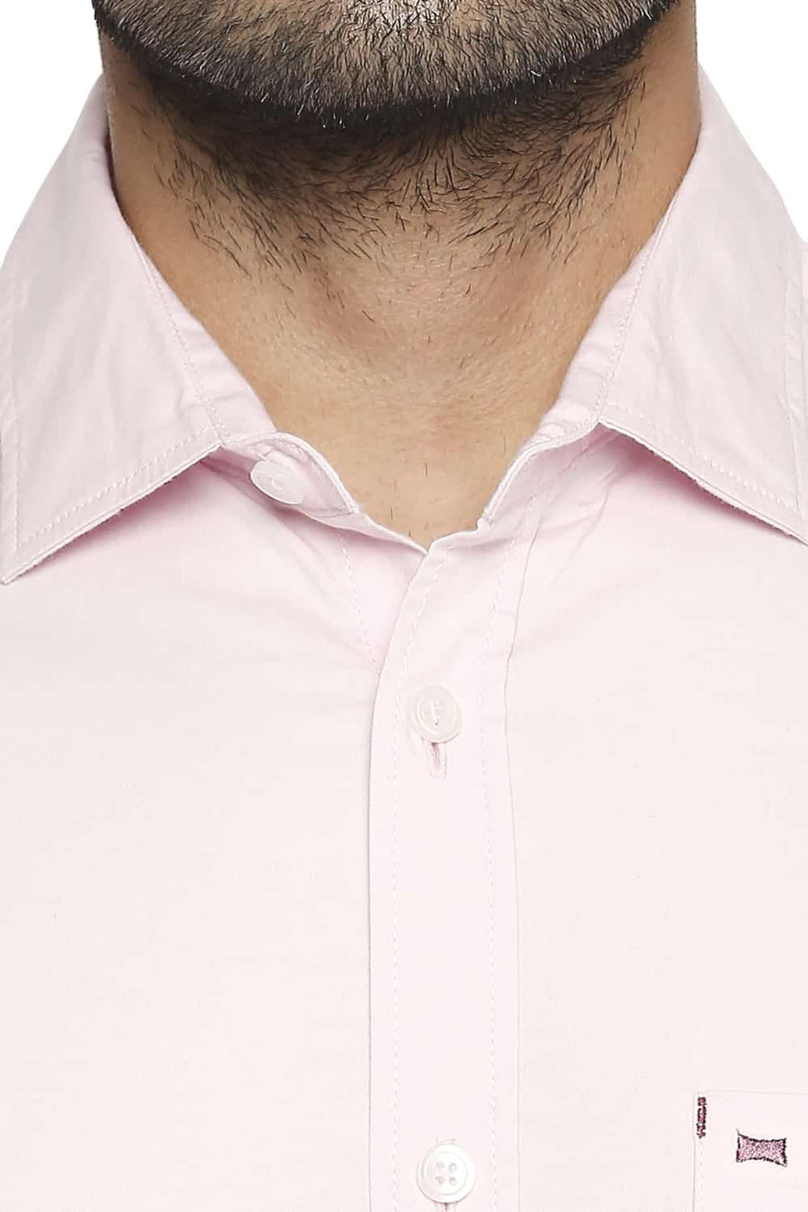 BASICS SLIM FIT PRIMROSE PINK STRETCH SHIRT