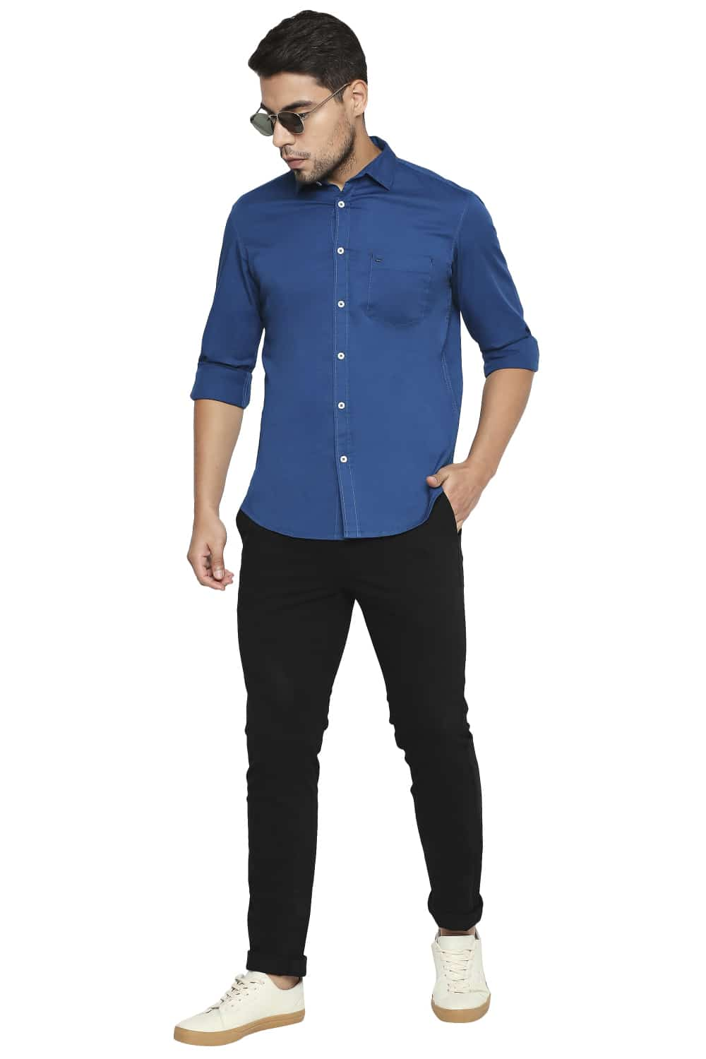 BASICS SLIM FIT STRETCH SHIRT