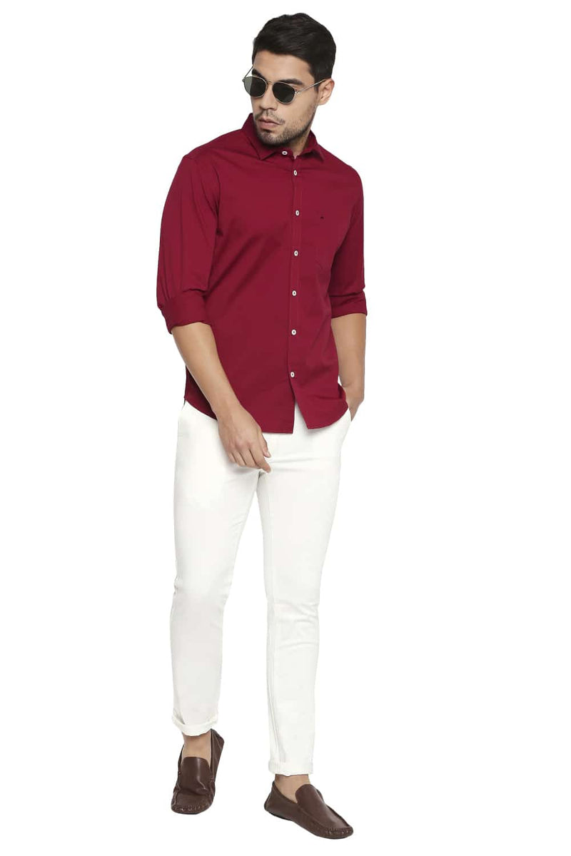 BASICS SLIM FIT STRETCH SHIRT