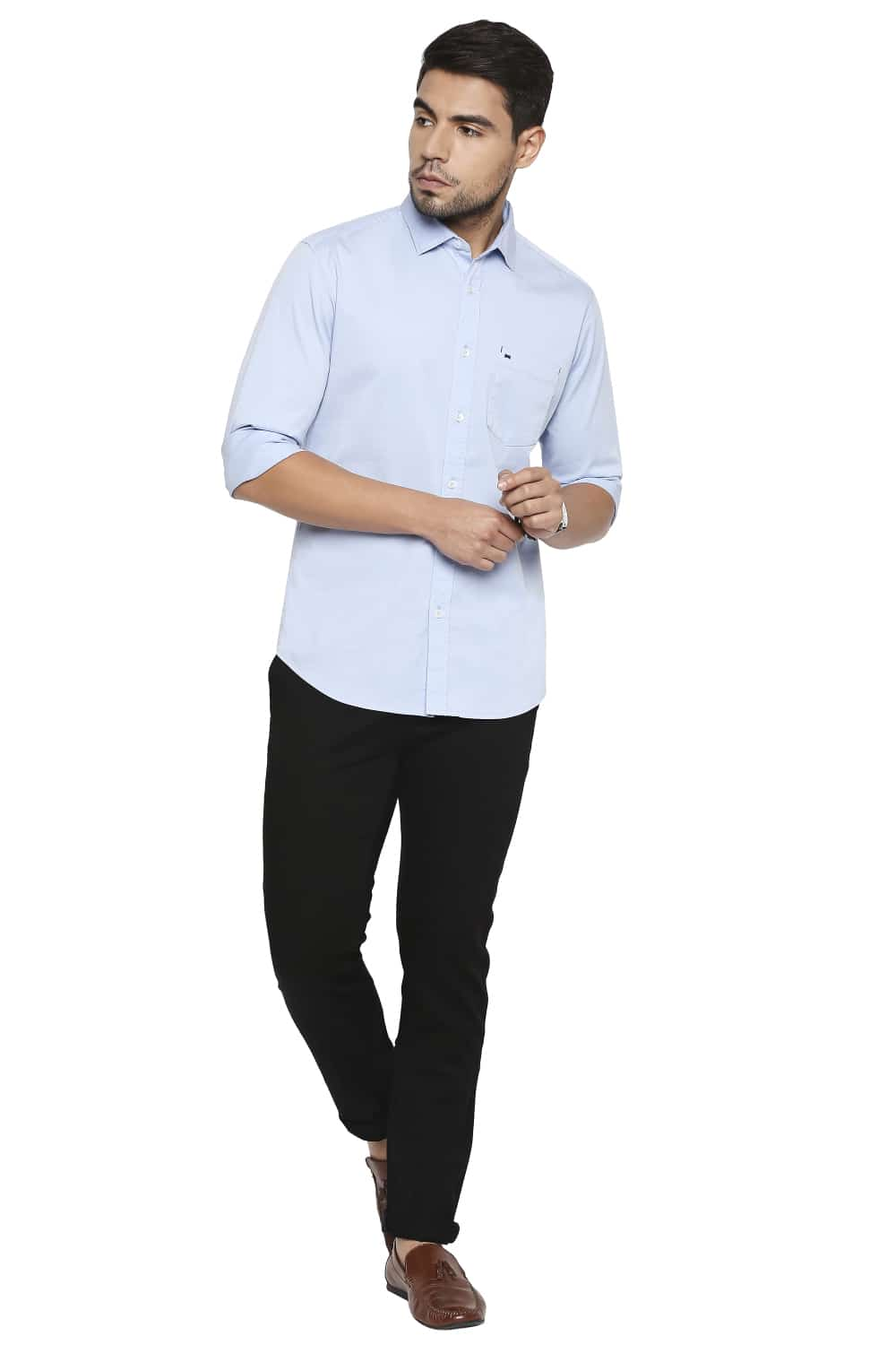 BASICS SLIM FIT STRETCH SHIRT