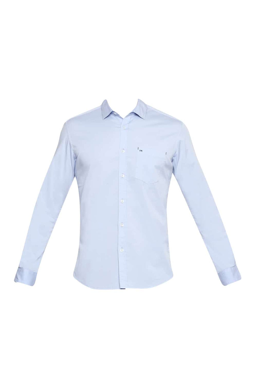 BASICS SLIM FIT AIRY BLUE STRETCH SHIRT