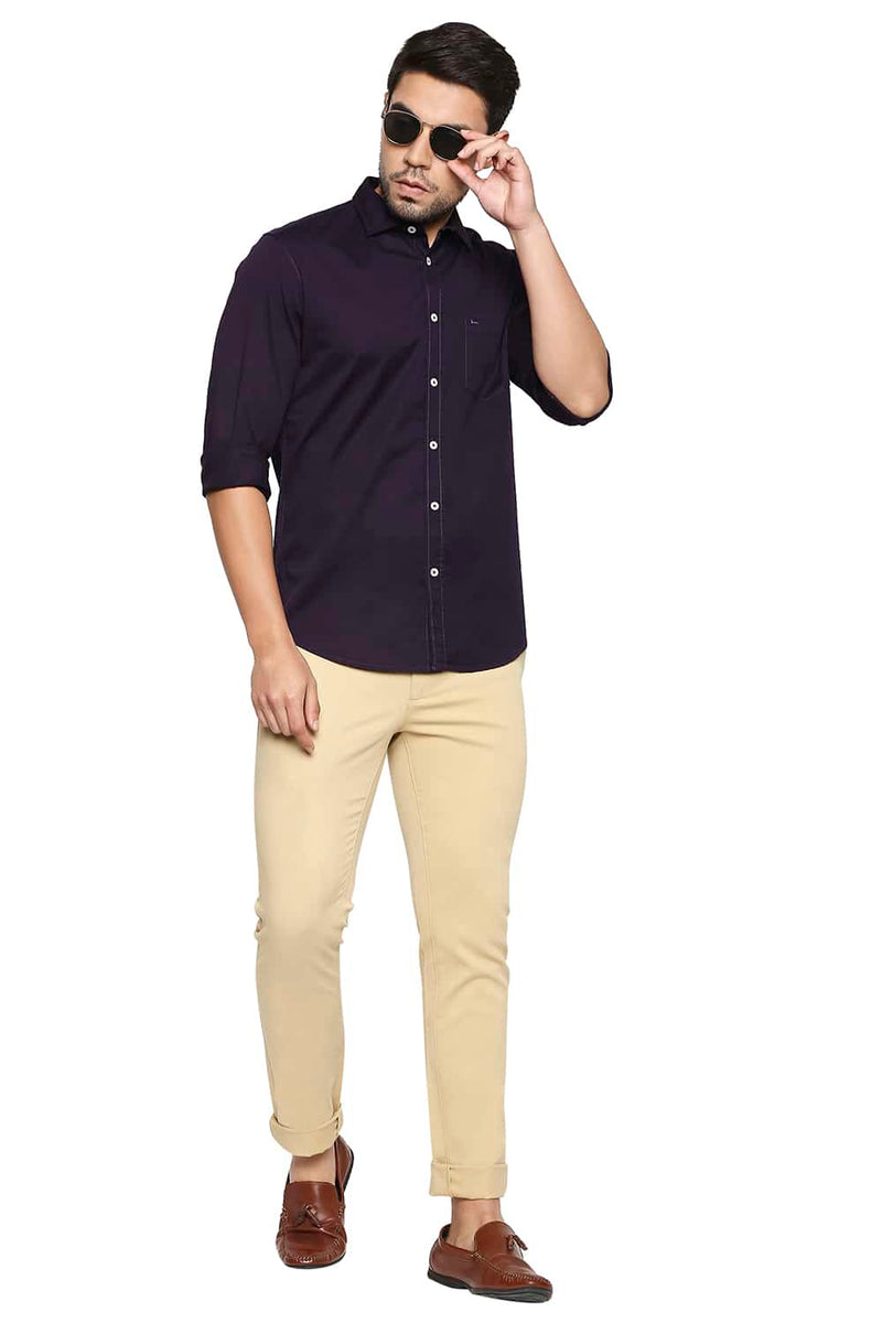 BASICS SLIM FIT STRETCH SHIRT