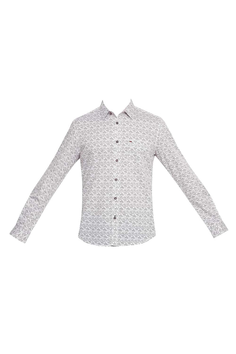 BASICS SLIM FIT PRINTED SHIRT