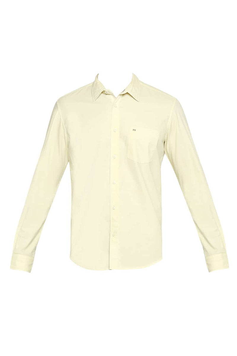 BASICS SLIM FIT DOBBY SHIRT