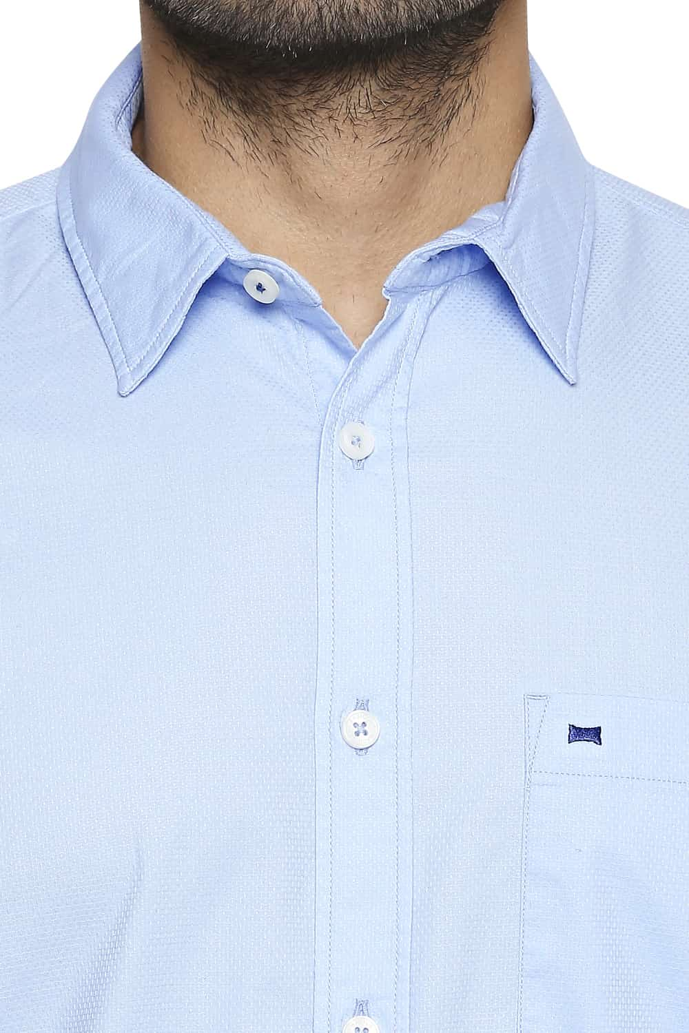 BASICS SLIM FIT DOBBY SHIRT